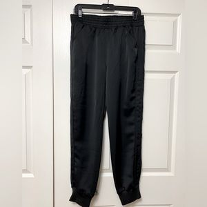 New Evereve x David Lerner Jazmine Black "Satin" Slim Jogger